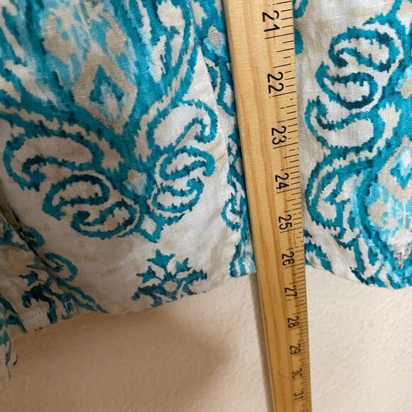 JM Collection 100% Linen Bundle Of Two Button Up Blouses Size 12 Pink Blue - Picture 7 of 9